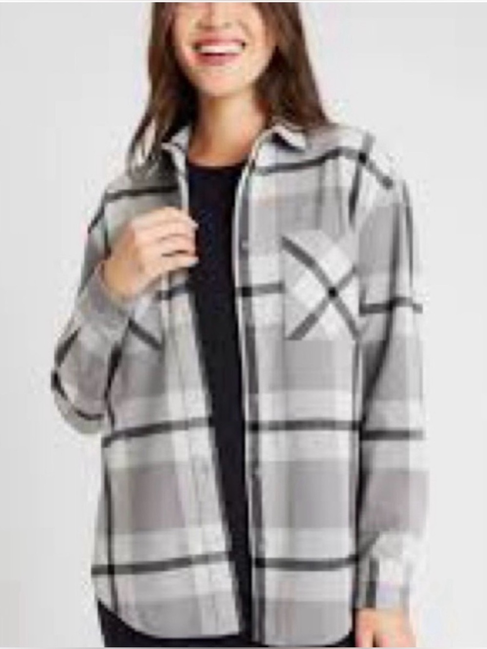 Kit and Ace Boyfriend Plaid Button Up Shirt S